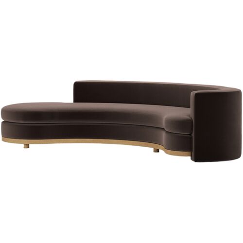 Jenson Curved Sectional Chaise, Performance Velvet Jenson Curved Sectional Chaise, Performance Velvet