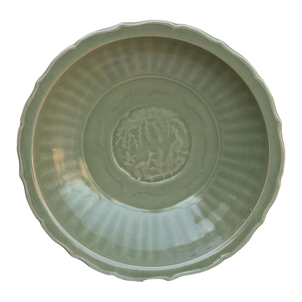 Antique Celadon Green Plate~P77719475