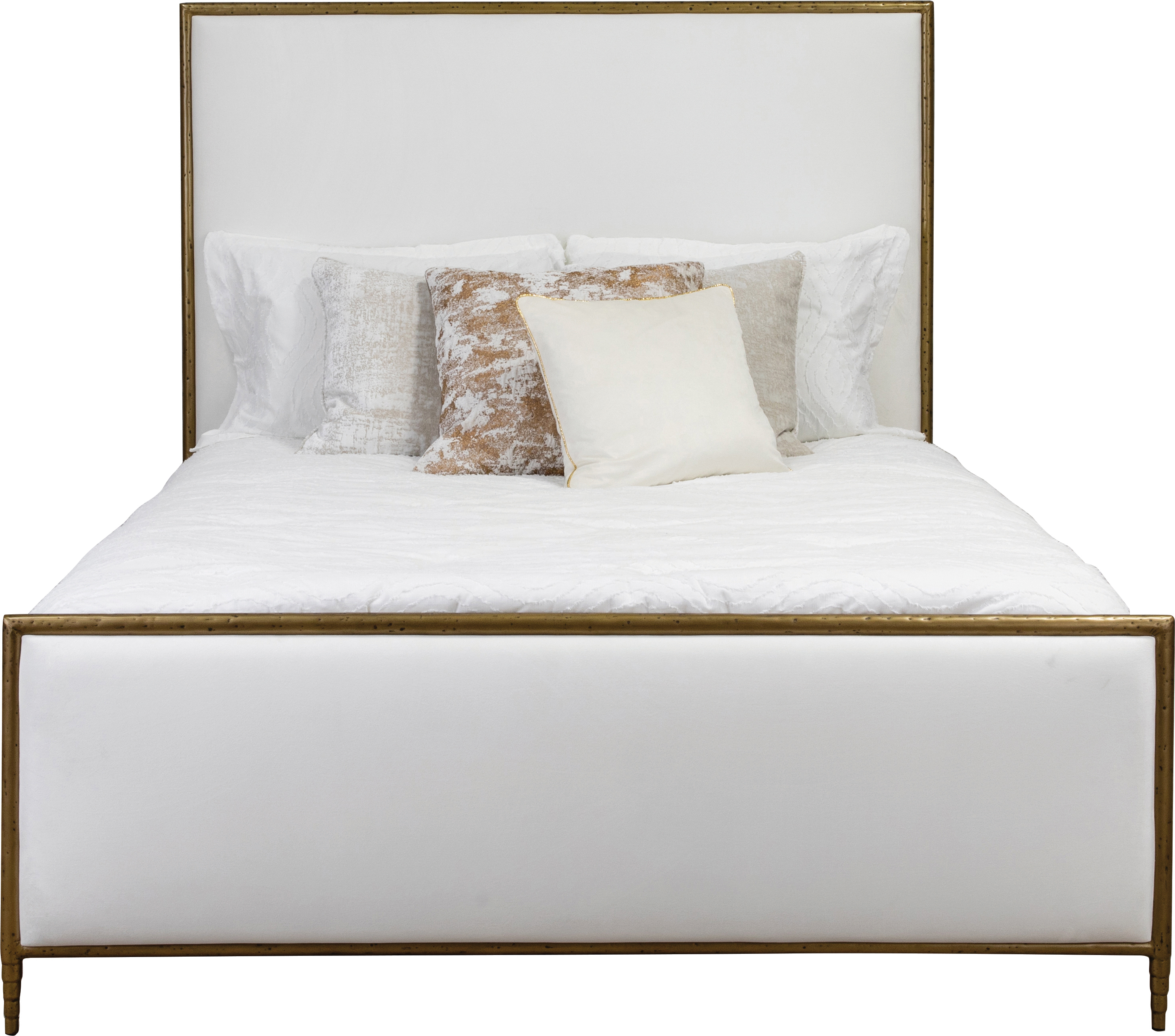 Lot - CLARE-BELL BRASS BED AND COVERLET