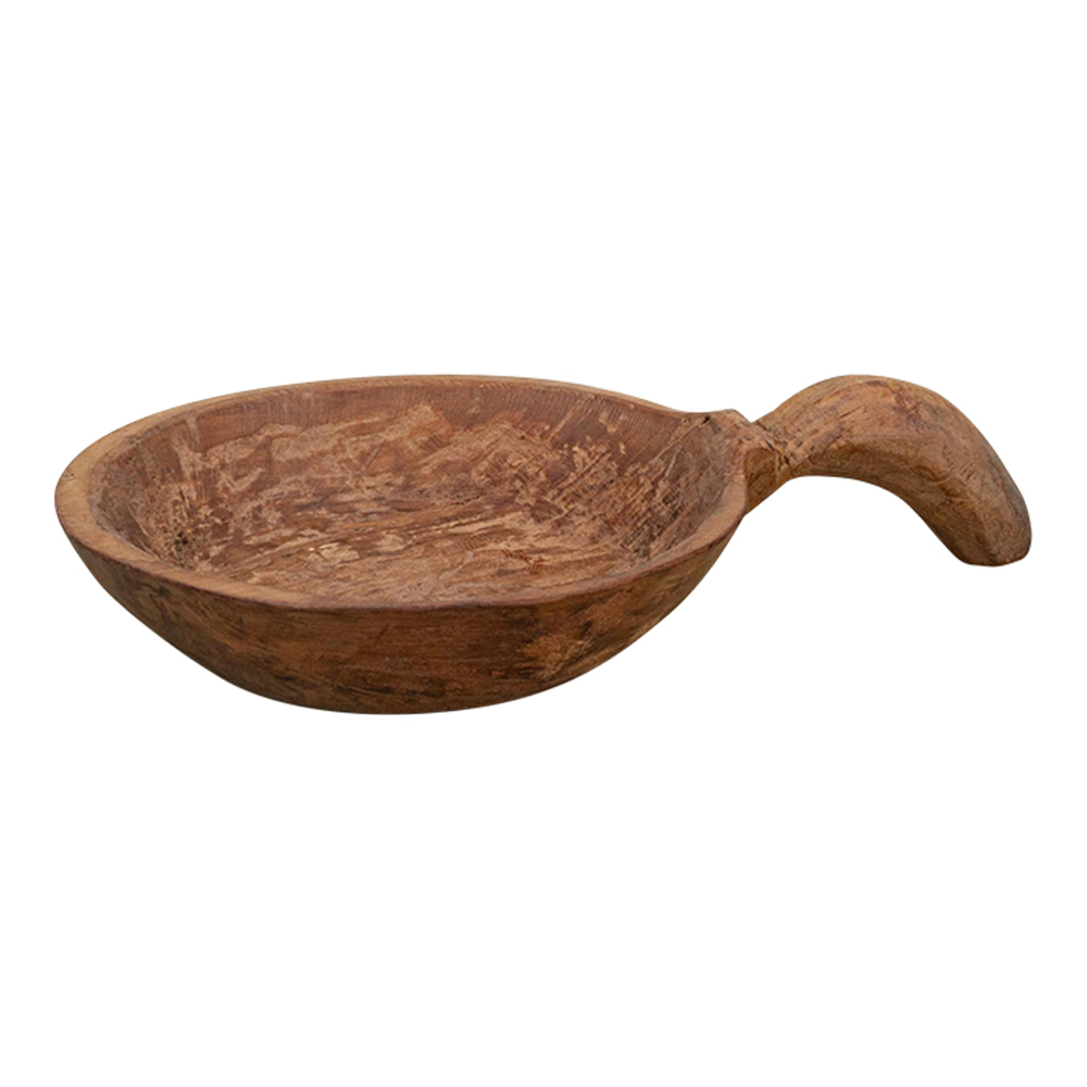 Natural Hand-carved Grain Scoop Bowl~P77659991