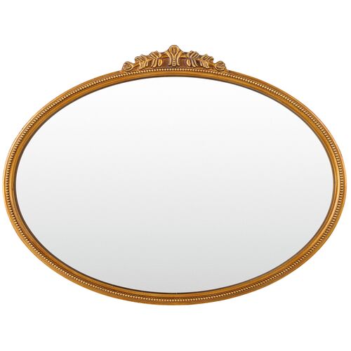 Ivy Oval Accent Mirror, Gold