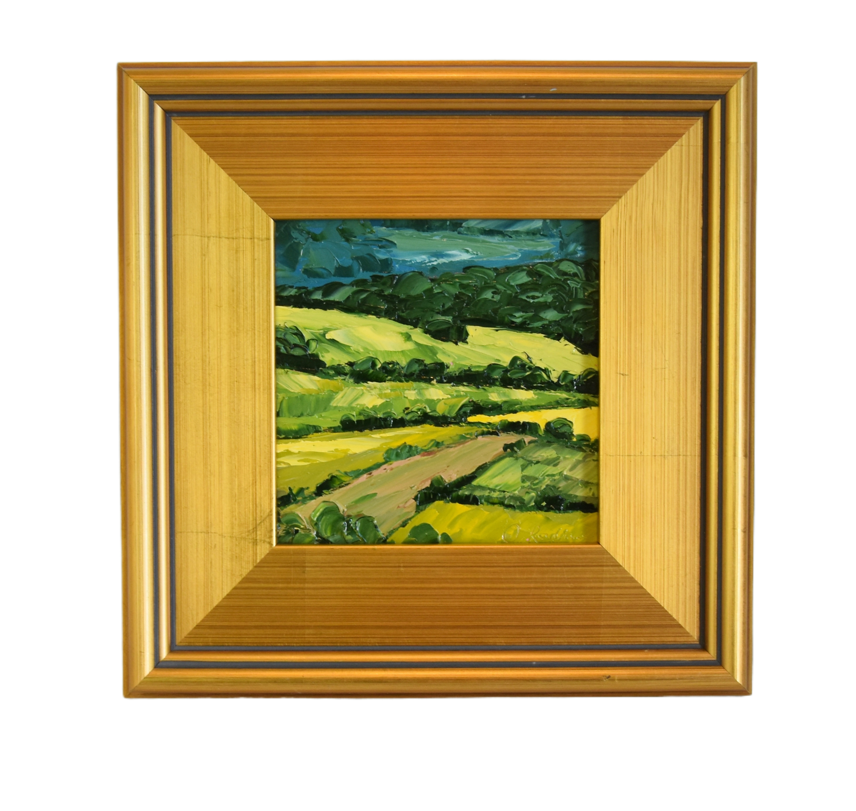 Rolling Green Hills Landscape Painting~P77689296