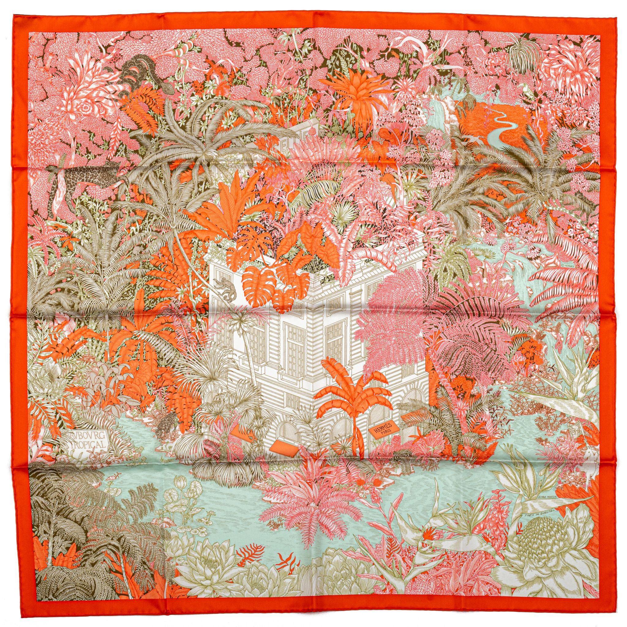 Hermès Tropical Garden Silk Scarf~P77614546