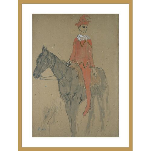 Jester on Horseback by Pablo Picasso Framed Print