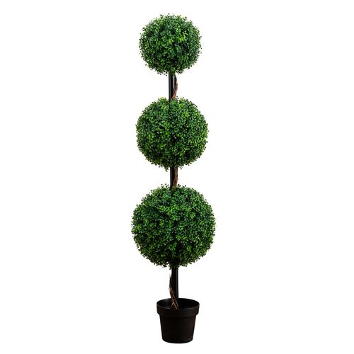 5ft. Artificial Triple Ball Boxwood Topiary Tree 5ft. Artificial Triple Ball Boxwood Topiary Tree