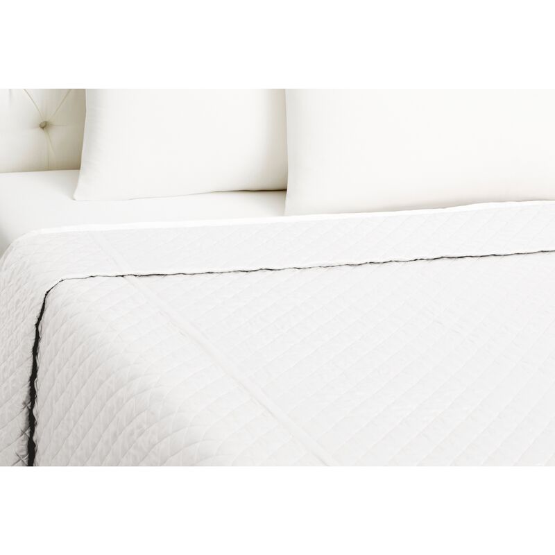 Quilted Coverlet, White