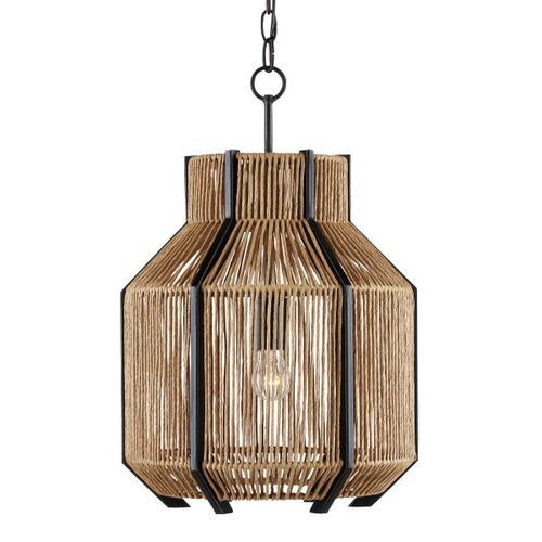 Mali Pendant, Natural/Satin Black