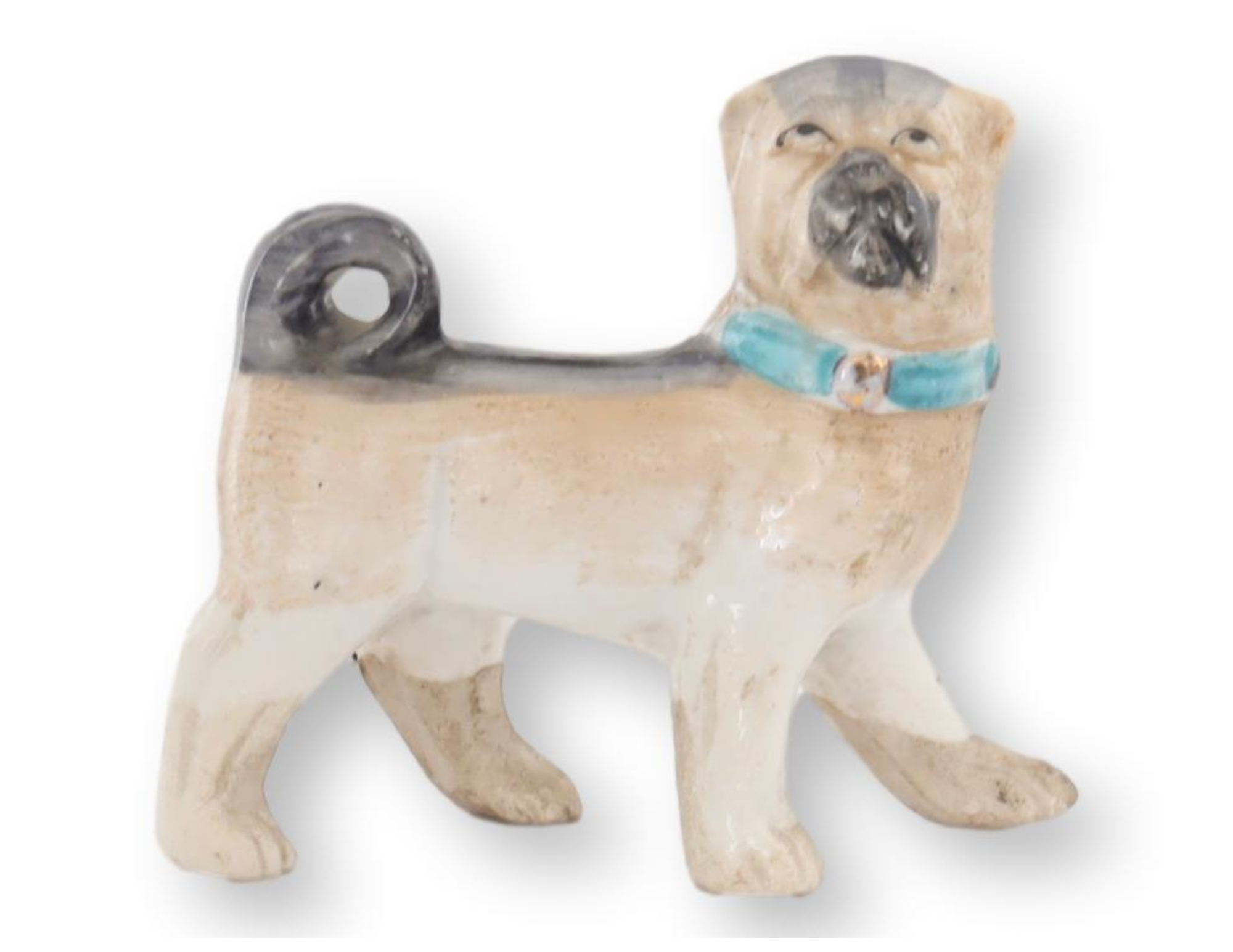 19th-C. German Porcelain Mini Pug Figure~P77689996