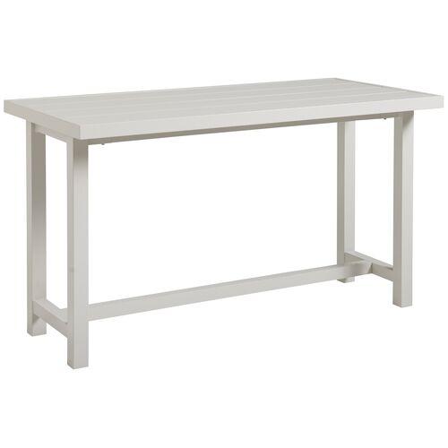Seabrook Outdoor Aluminum High/Low Adjustable Bistro Table, Ivory Seabrook Outdoor Aluminum High/Low Adjustable Bistro Table, Ivory