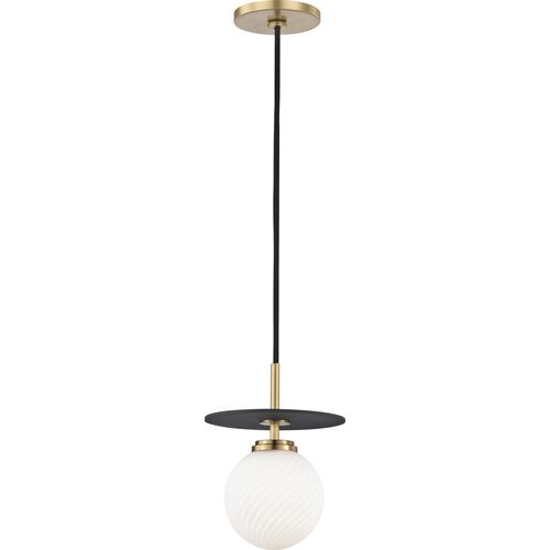 Darien Pendant, Aged Brass/Black