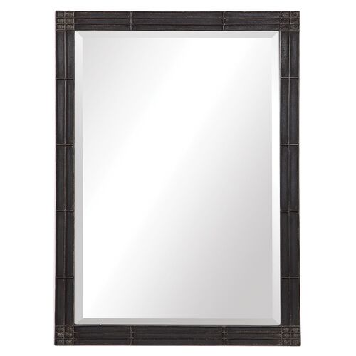Astaire Wall Mirror, Aged Black~P77541563