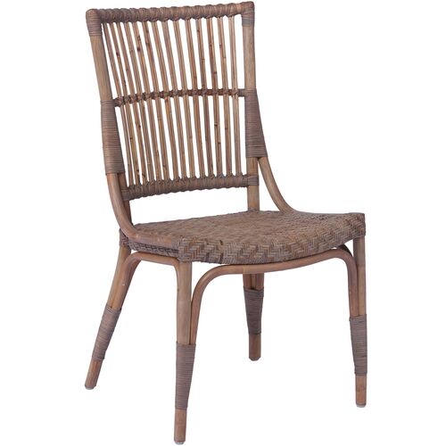 Piano Rattan Dining Chair, Taupe Grey