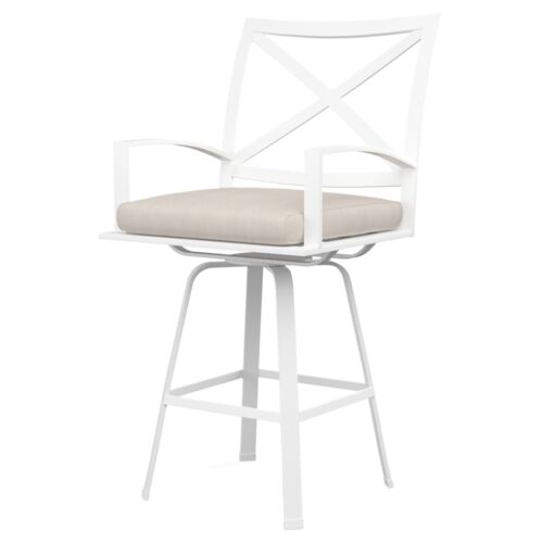 Galtier Outdoor Aluminum Swivel Barstool