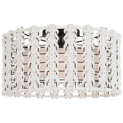 Catania 17" Braided Rope Flush Mount Catania 17" Braided Rope Flush Mount