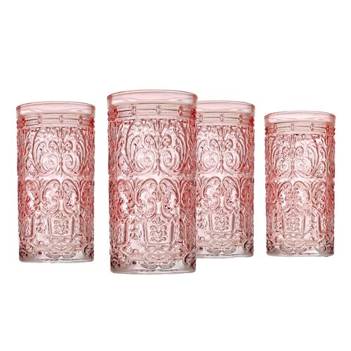 S/4 Jax Highball Glasses, Pink~P77502251