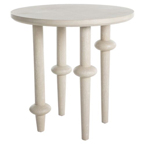 Aba Side Table,  Cerused White~P111111665
