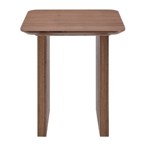 Duke 20" Fluted Side Table, Walnut Duke 20" Fluted Side Table, Walnut