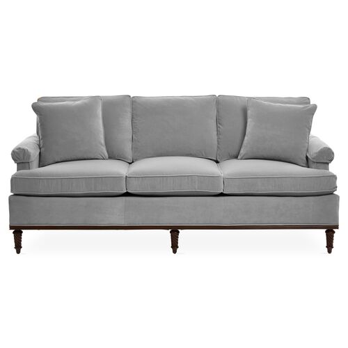 Garbo Sofa, Gray Velvet~P77336225