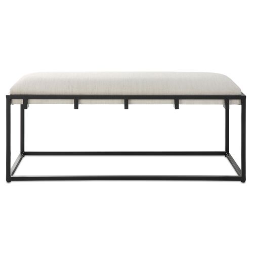 Isandro Bench, Black/ Flax
