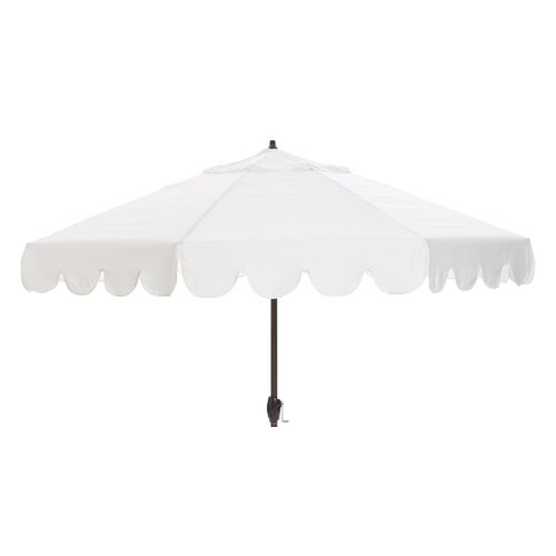 Phoebe Scallop-Edge Patio Umbrella, White~P77326357
