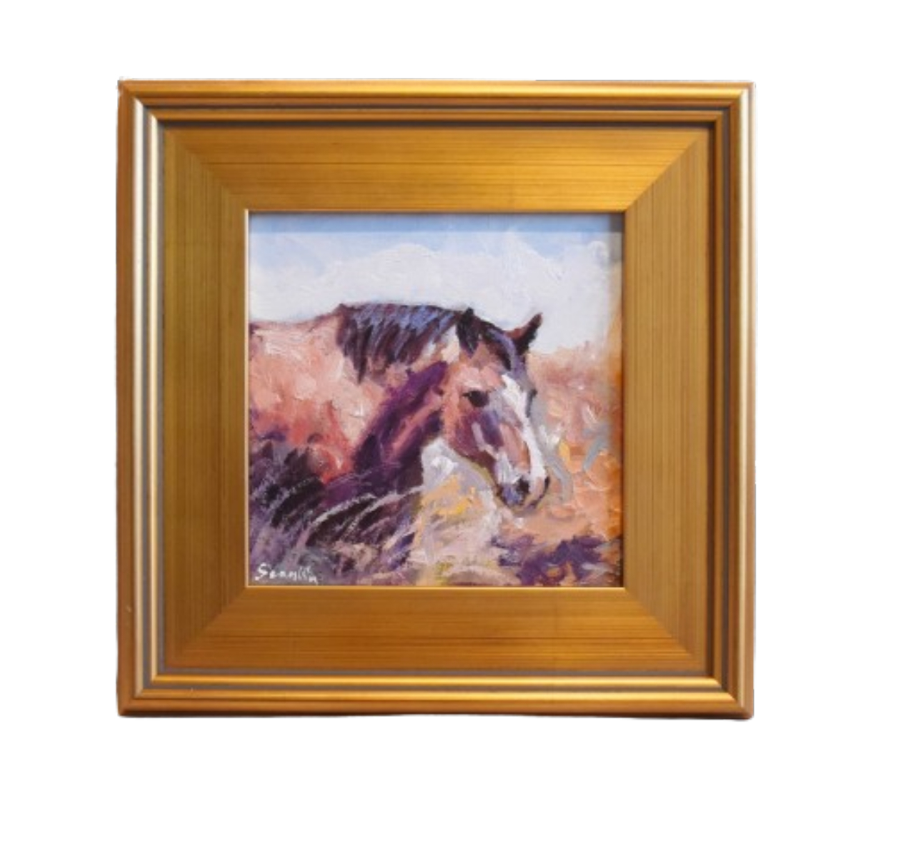 Farmhouse Ranch Horse Portrait Painting~P77684262