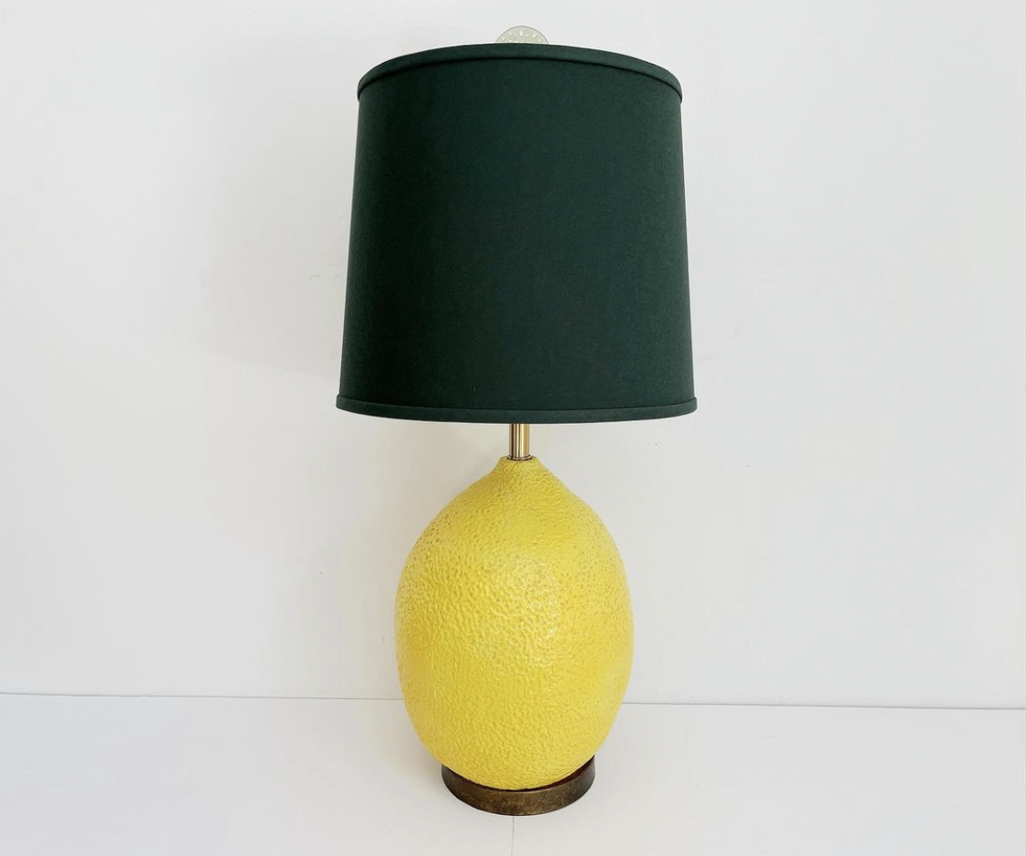 1970s Lemon Lamp by Hanson w/Shade~P77668111