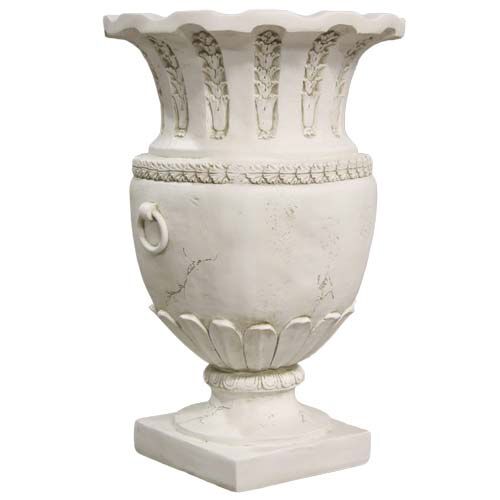 30" Corvian Outdoor Planter, Antique Stone