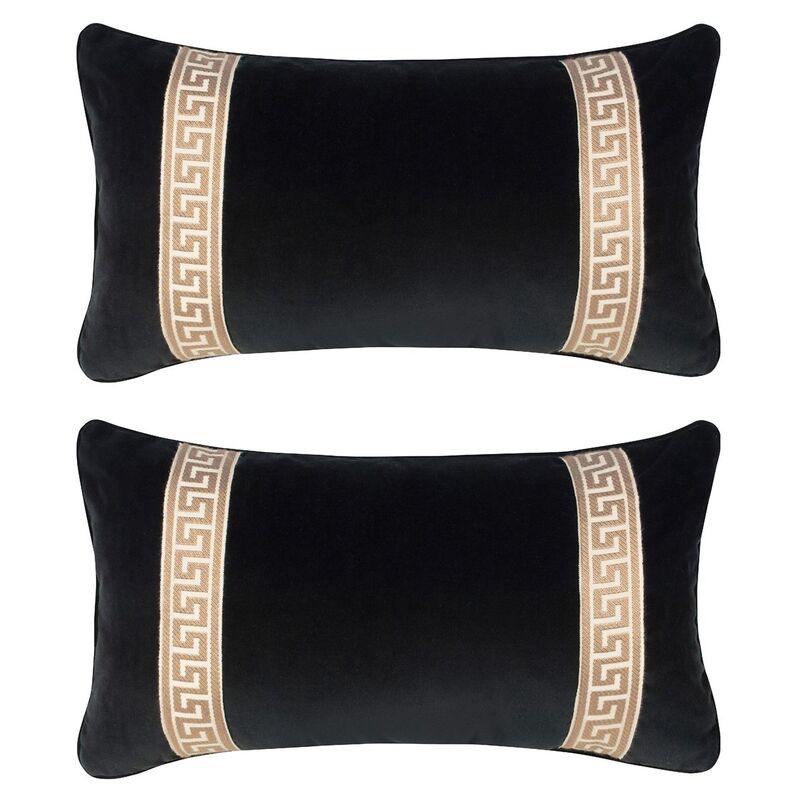 S/2 Robertson 12x23 Pillows, Black