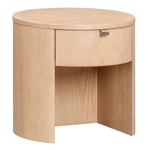 Mesa Wood Round 1-Drawer Nightstand Mesa Wood Round 1-Drawer Nightstand