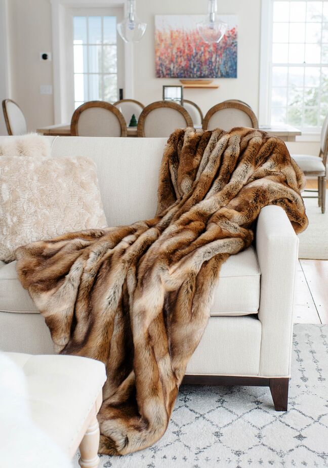 Shown above: Harper Faux-Fur Throw, Lily Faux-Fur Pillow.
