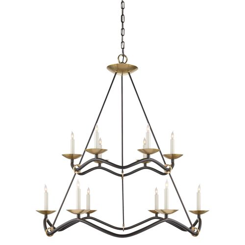 Choros Two Tier Chandelier, Aged Iron~P76947870