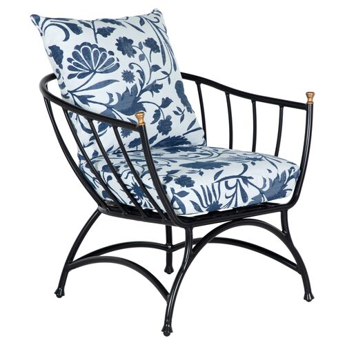 Frances Accent Chair, Indigo Dolce Floral~P77642081