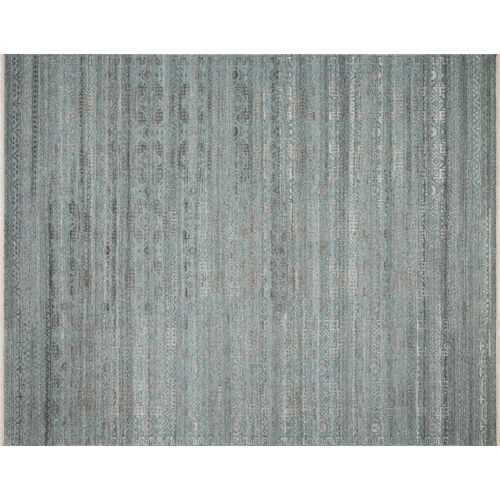 Spring Hand-Knotted Rug, Ocean/Smoke~P77484004