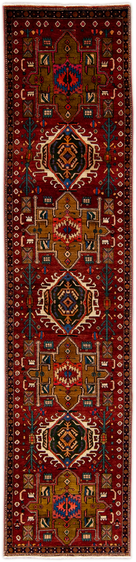 Red Vintage Heriz Persian Wool Rug~P77646843