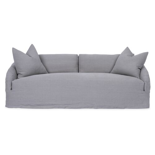 Reilly Slipcover Sofa, Light Gray Linen~P77462609~P77462609