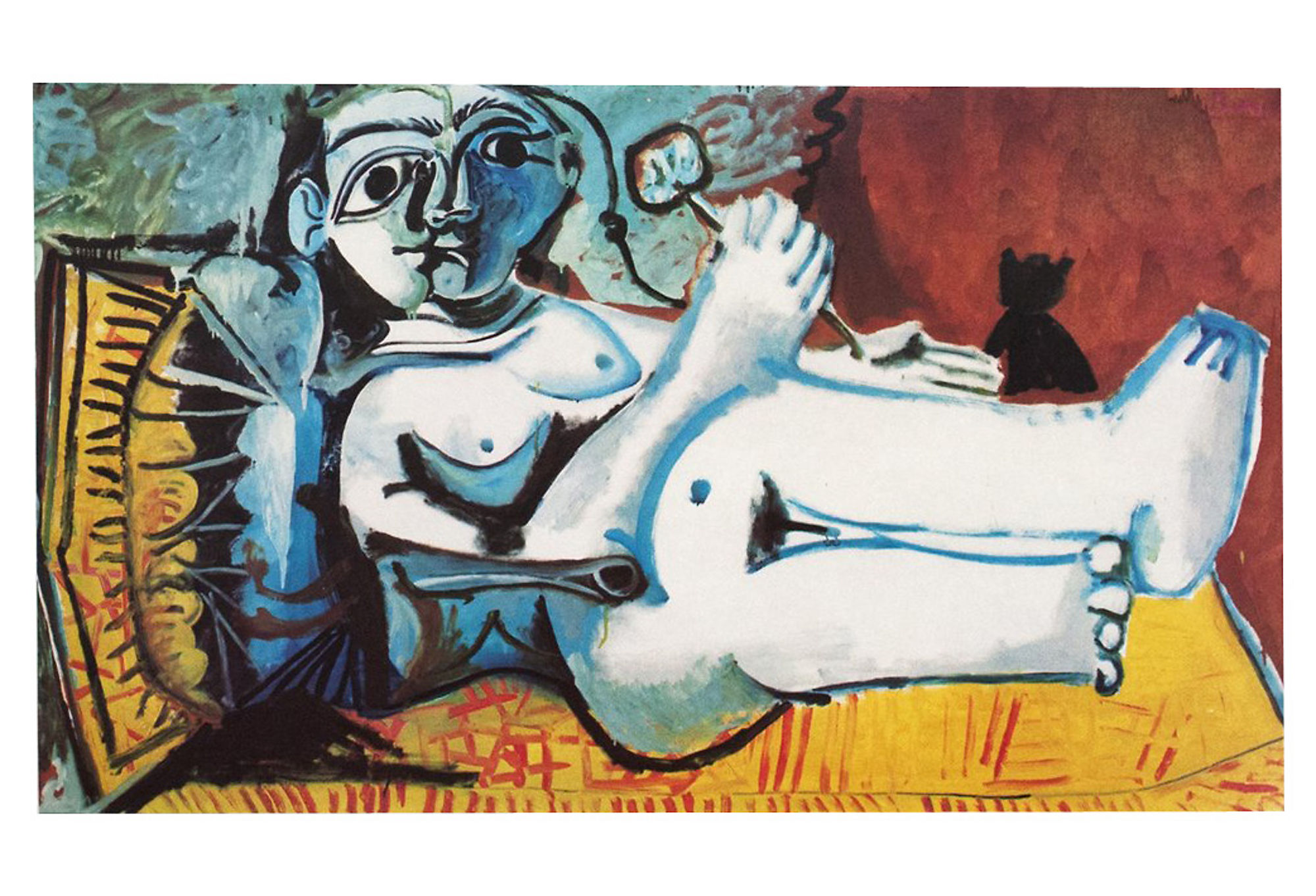 Femme Couchée au Chat by Picasso~P77478344