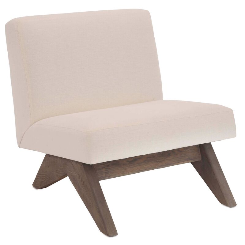 Gillis Accent Chair, Ivory Linen