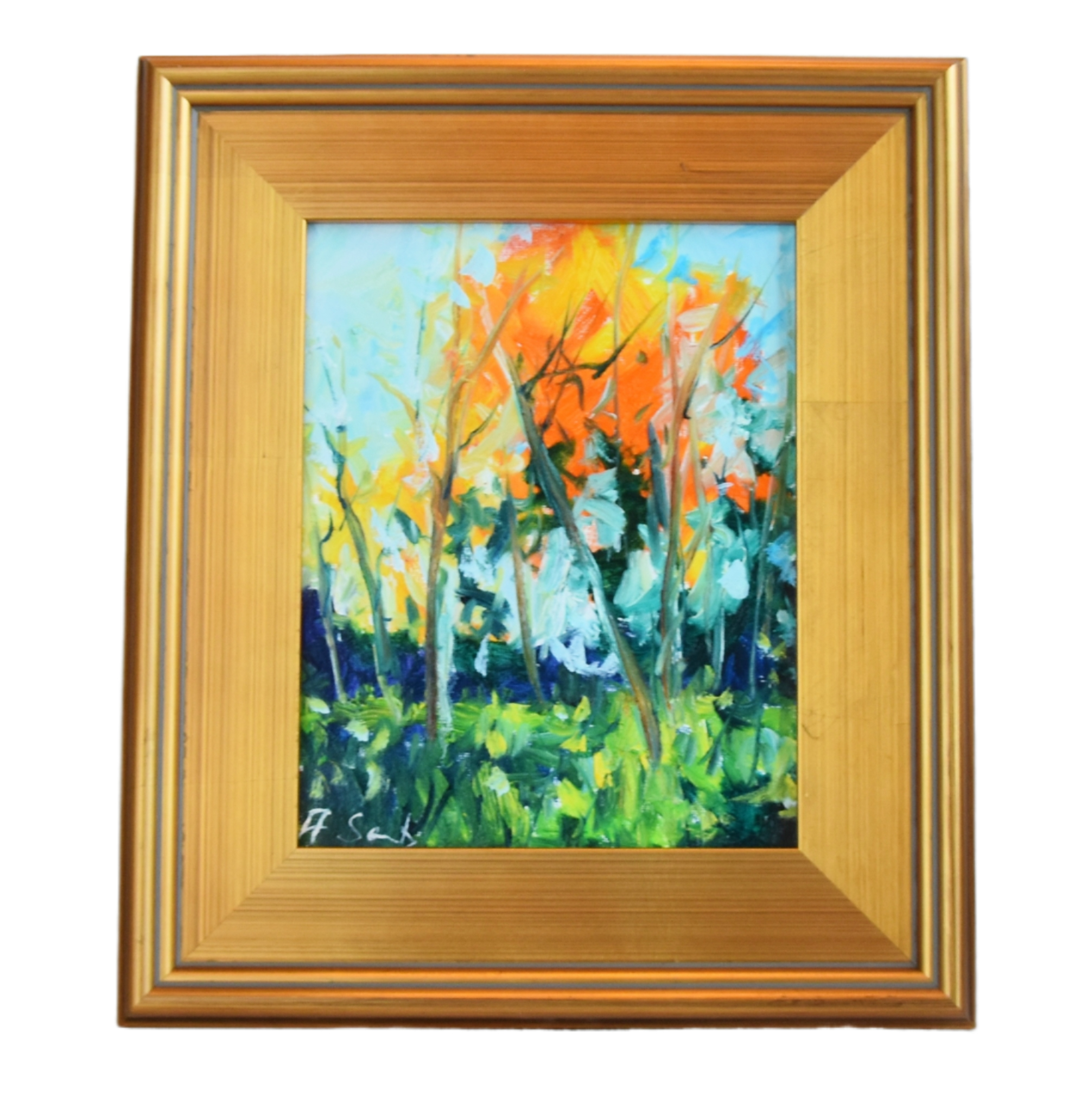 Colorful Woodland Forest Oil Painting~P77667119