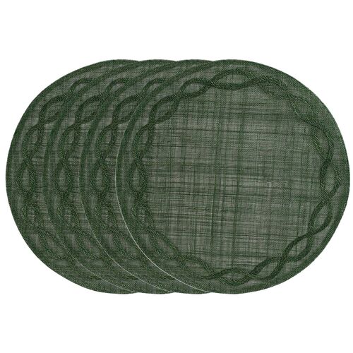 S/4 Tuileries Garden Placemats, Basil