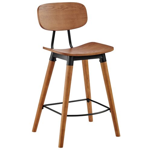 Kyra Counter Stool, Walnut
