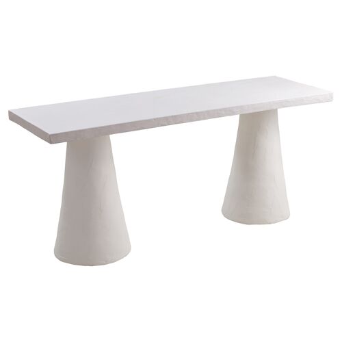 Lola Concrete Desk, White~P77650372