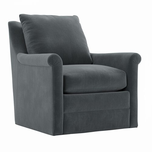 Bristol Velvet Swivel Chair