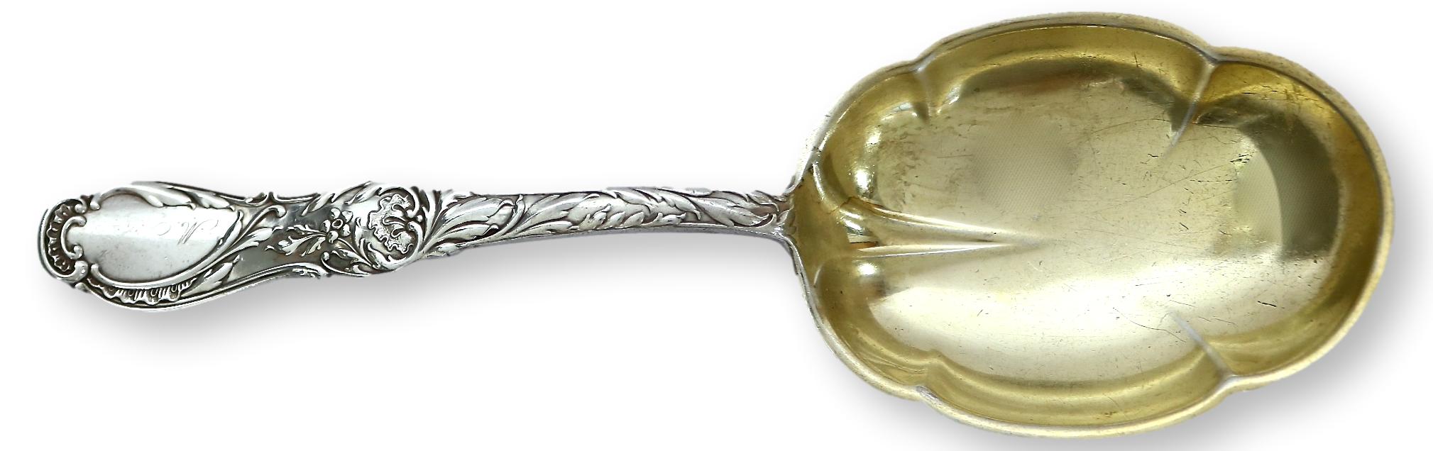 Gorham Rouen Gilded Silver Serving Spoon~P77342587