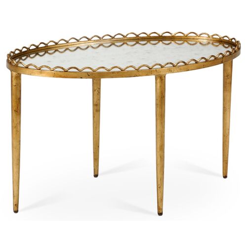 Beverly Mirrored Coffee Table, Gold~P77141861