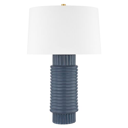 River Ceramic Table Lamp, Grey/Blue River Ceramic Table Lamp, Grey/Blue