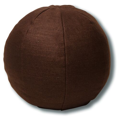 Emma 11x11 Ball Pillow, Walnut Linen~P77483495