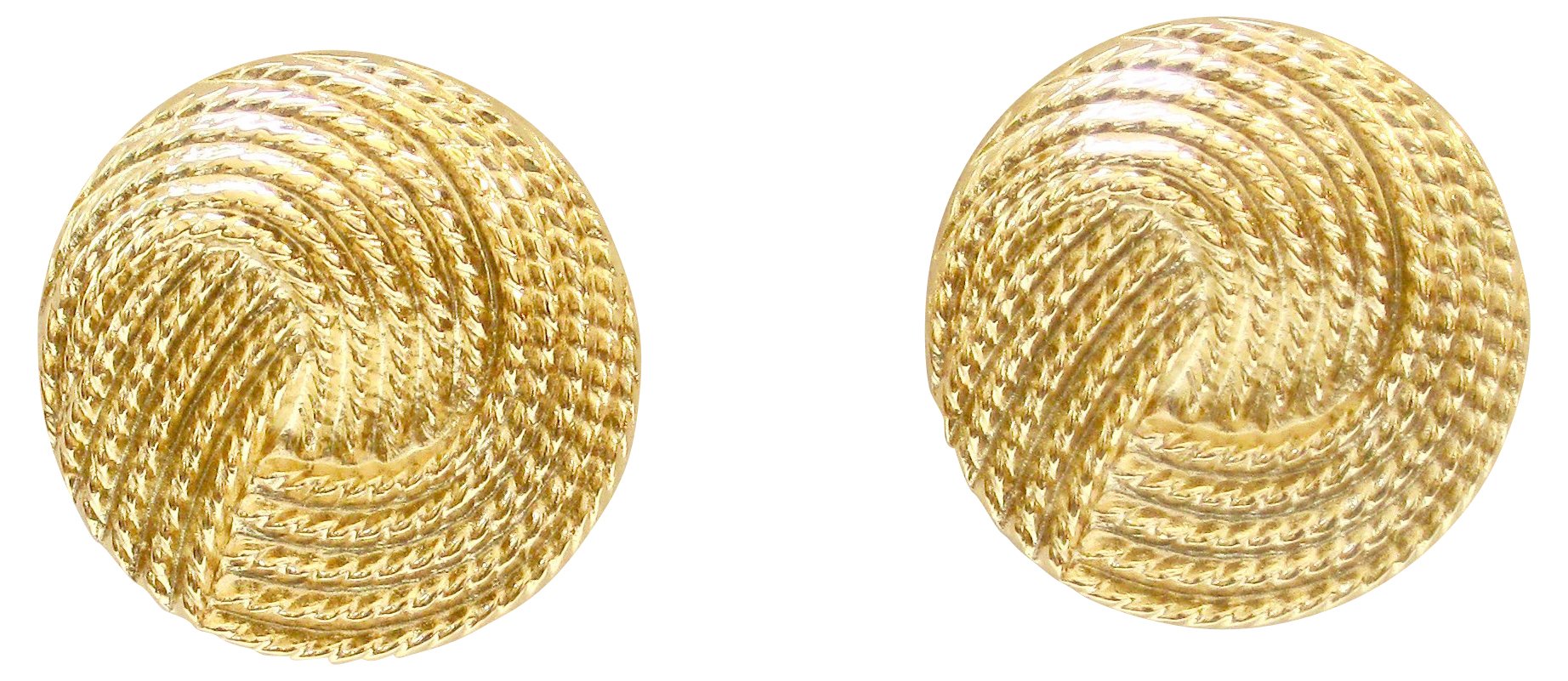 Modernist Gold Textured Earrings~P77347482