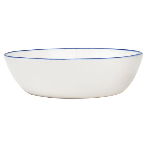 S/4 Abbesses Pasta Bowls, White/Blue~P77452258