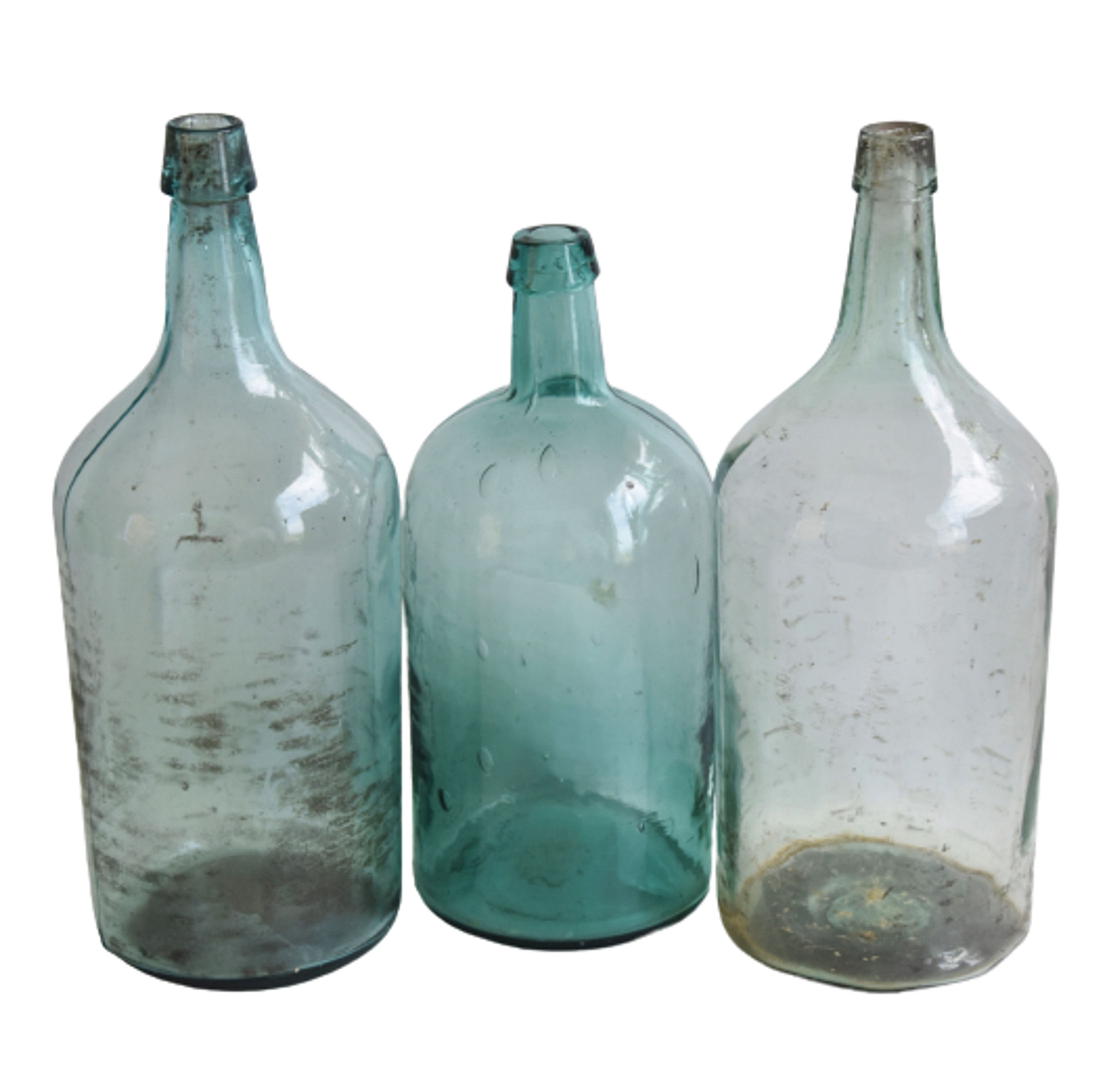 Antique Tall French Wine Bottles, S/3~P77625620