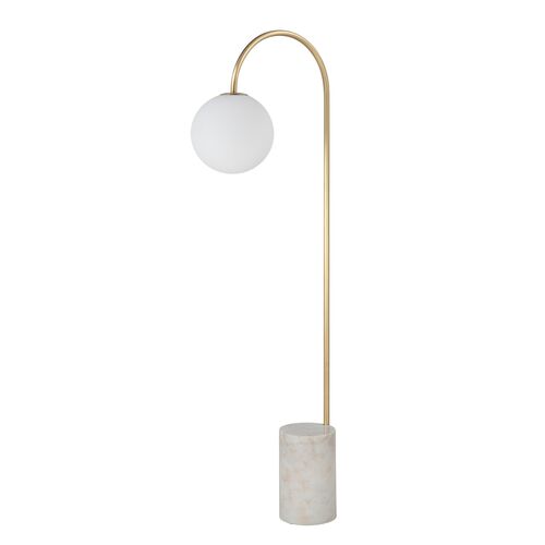 Merelle Satin Brass Floor Lamp, Satin Brass